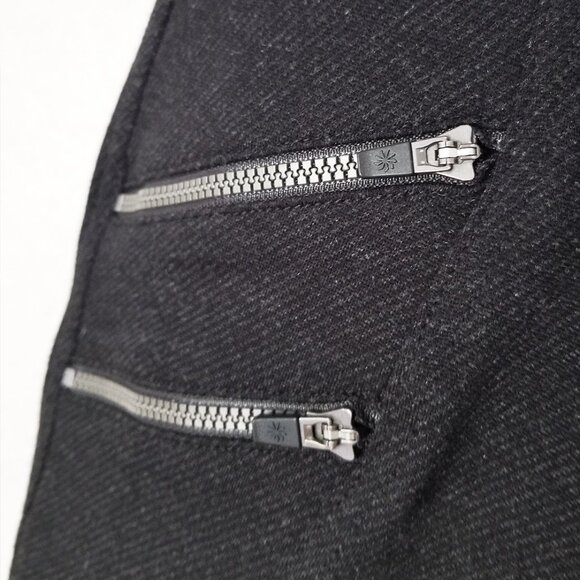 Athleta Ponte Twill Moto Pant in Black 4 Stretch Zipper Accent Comfort Biker $89 - Picture 11 of 16